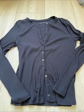 Abercrombie & Fitch Ribbed Long Sleeve Top
